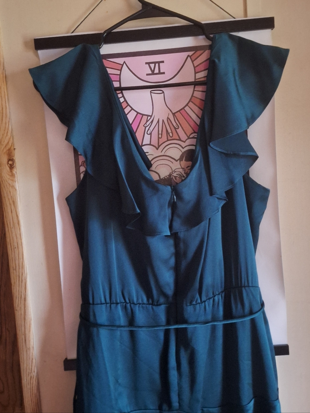 Maison Tara Emerald Green Ruffle Maxi Dress - Picture 4 of 4